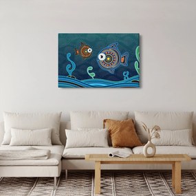 Kép - festett hal (90x60 cm)