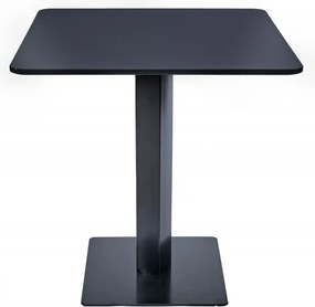 Szögletes Étkezőasztal, Bisztró Asztal Fekete Színben Palermo - 80x80 cm. Mdf-fém