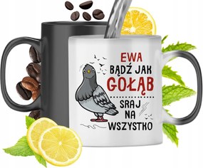 Varázsbögre Évának Fekete Matt Nyomtatott Képpel 330ml