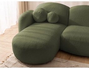 Zöld buklé (U alakú) sarokkanapé Orbit – Ropez