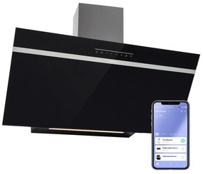 Klarstein Ava 90, Smart, páraelszívó, 90 cm, falra szerelhető, WiFi, A++, 515m³/h, érintőképernyő