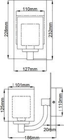 Quoizel modern fali lámpa kolt króm elsqz-kolt1-pc-bath IP44