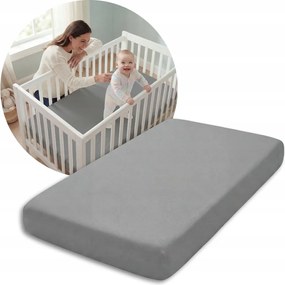 Gumis lepedő 140x70 Grafit Jersey 70x140 Matrac Lengyel