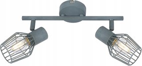 Fali lĂĄmpa dĂszlĂ©c 2X40W E14 szĂŒrke Viking 92-68026