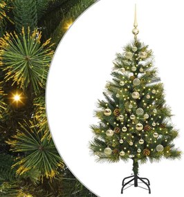 vidaXL Műanyag Hajtogatós Karácsonyfa Tojásokkal Zöld 150 cm