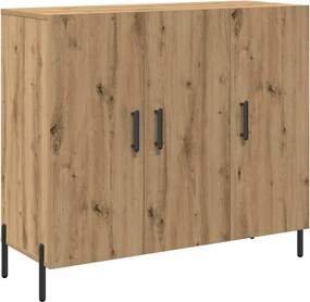 vidaXL Széf Artisan tölgy 90 x 34 x 80 cm Faanyag