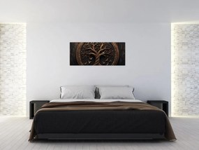Kép – Fából készült életfa (120x50 cm)