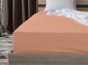 Jersey gumis lepedő BASIC barack 90 x 200 cm