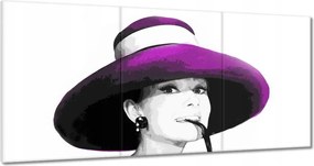 Vászonkép 120x60 Audrey Hepburn Kalap