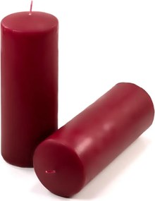 Gyertya készlet 20 cm Ø 7,5 cm  2 db bordó