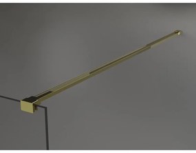 Mexen Kioto, átmenő zuhanyparaván 150 x 200 cm, 8mm átlátszó üveg, 2x arany stabilizáló távtartó, 800-150-002-50-00