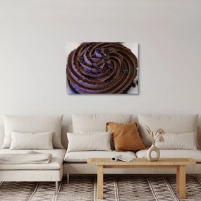 Kép - Csokoládé Cupcake (üvegen) (70x50 cm)