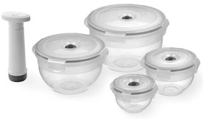 Food Saver 4 db élelmiszer-tároló szett vákuumpumpával - Compactor