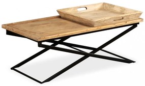tömör mangófa dohányzóasztal 110 x 55 x 42 cm