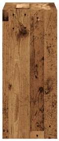 antik fa színű szerelt fa könyvespolc 68,5 x 32 x 75 cm