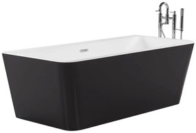 Fekete fürdőkád 170 x 80 cm HASSEL Beliani