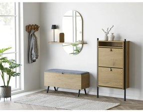 Barco tükör polccal tölgyfa hatású, 92x15x94,5 cm