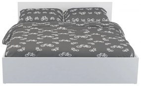 Pietro II NEW Kétszemélyes ágykeret 160x200, ágyráccsal, Aoe Vera III NEW matraccal Fehér