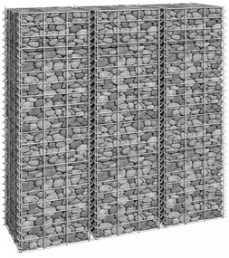3 db vas gabion magaságyás 30 x 30 x 100 cm