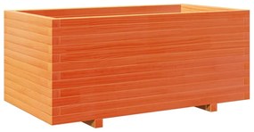 viaszbarna tömör fenyőfa kerti virágláda 110 x 60 x 49,5 cm