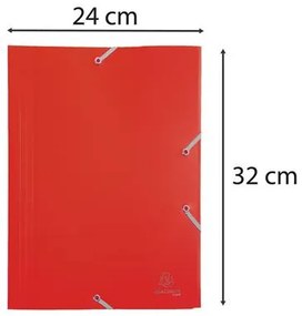 Gumis mappa, PP, A4, EXACOMPTA Opak, piros (EX55905E)