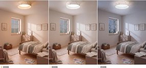 BRILAGI-LED VELVET VARI mennyezeti lámpatest LED/24W/230V CCT, átmérő 45 cm, fehér/virágos