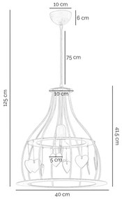 ONLI - Csillár zsinóron LEONILDE 1xE27/15W/230V bézs