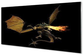 Akrilkép Tűzokádó sárkány 125x50 cm
