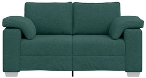 Kétszemélyes Kanapé Sötét Zöld 120 cm Szövet