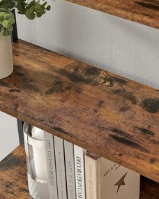 Könyvespolc TAYLOR 6 polc 186x60cm, rusztikus barna