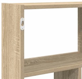 sonoma tölgyszínű szerelt fa fali kockapolc 12 rekeszes színű