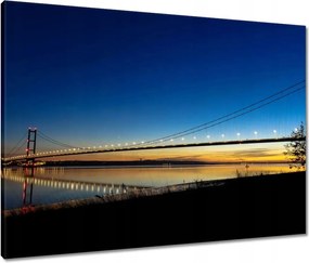 Vászonkép 80x60 Híd éjszakai kép