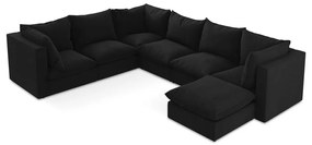 Fekete sarokkanapé (bal oldali-U alakú) Manao – Makamii