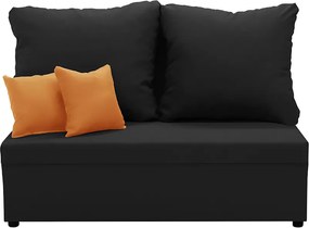 TOMI2 Kétszemélyes kinyitható kanapé Fekete/narancs