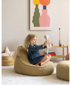 Zöld buklé gyerek babzsákfotel Bear – Wigiwama