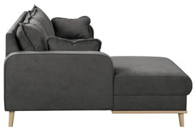 Sötétszürke sarokkanapé (bal oldali) Beata – Ropez