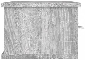 szürke sonoma színű szerelt fa faliszekrény 60 x 26 x 18,5 cm