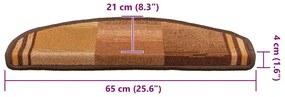 5 db barna öntapadó lépcsőszőnyeg 65x21x4 cm