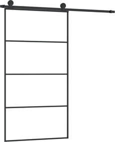 vidaXL ESG üveg-alumínium tolóajtó fémszerelvény-szettel 102,5x205 cm