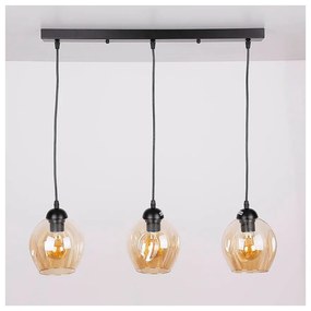 Fekete függőlámpa üveg búrával 14x70 cm Aspa – Candellux Lighting
