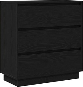 vidaXL Éjjeliszekrény fiókkal Fekete tölgy 71 x 34,5 x 75 cm Faanyag