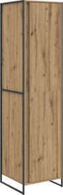 vidaXL Szekrény tárolóval 2 pcs Művészi tölgy 50 x 50 x 200 cm Faanyag