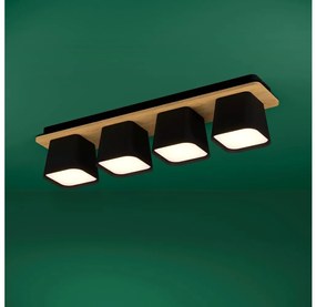 Eglo 390008 - Mennyezeti lámpa RUSCIO 4xE27/40W/230V fekete/barna