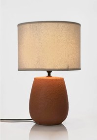 Terrakotta színű kerámia asztali lámpa textil búrával (magasság 41,5 cm) Irvin – Yes Everyday