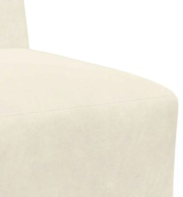 krémszínű bársony kanapéfotel 55 cm
