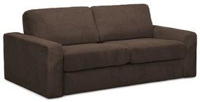 Barna kordbársony kinyitható kanapé 195 cm Nona – Makamii