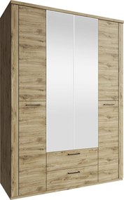 Szekrény 4D2S tükörrel, navarra tölgy, DORSI