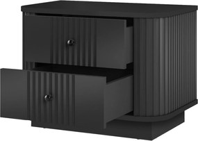 Vesper éjjeliszekrény készlet 2 db-os 56 cm - fekete / arany fogantyúk