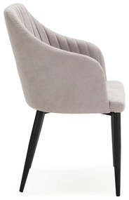 Világosszürke kárpitozott étkezőfotel szett 2 db-os Nadi – Marckeric