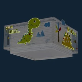 Dalber 73456 - Gyermek mennyezeti lámpa DINOS 2xE27/60W/230V